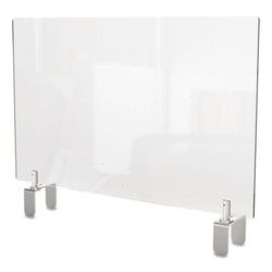 Ghent MFG PEC1829A Clear Partition Extender with Attached Clamp, 29 x 3.88 x 18, Thermoplastic Sheeting GHEPEC1829A