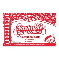 Cra-Z-Art® 24011 Washable Watercolors, 8 Assorted Colors, 36 Sets/Box - Box of 36 CZA24011