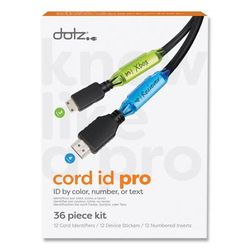 Lee Products 21209 Cord ID PRO, (12) Cable Identifiers, (12) Device Stickers, (12) Customizable Inserts