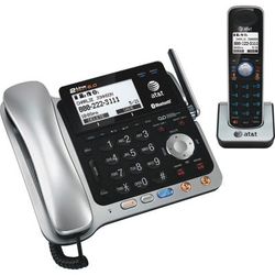 At&t Tl86109 Dect 6.0 Digital 2-Line Corded/cordless Phone With Digital Answering System, Silver/black