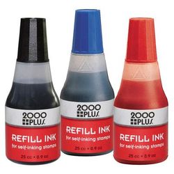 2000Plus 2000 Plus Self-Inking Stamp Refill Ink, 1 Oz, Blue