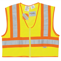Mcr Safety Luminator Class Ii Flame Resistant Vests, 3X-Large, Fluorescent Lime