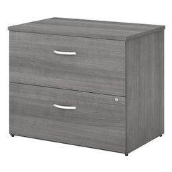 Bush Business Furniture Studio C 35-2/3"w X 23-1/3"d Lateral 2-Drawer File Cabinet, Platinum Gray, Standard Delivery
