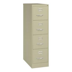 Workpro 26-1/2"d Vertical 4-Drawer Letter-Size File Cabinet, Putty