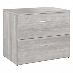 Bush Business Furniture Hybrid 35-11/16"w X 23-3/8"d Lateral 2-Drawer File Cabinet, Platinum Gray, Standard Delivery