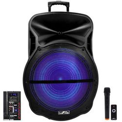 Befree Sound 80W Bluetooth Wireless Portable Rechargeable Speaker With Reactive Led Lights, Black, 995106466M