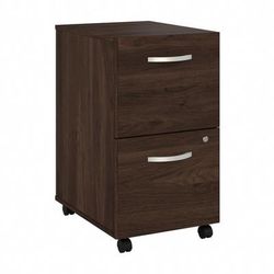 Bush Business Furniture Studio C 21"d Vertical 2-Drawer Mobile File Cabinet, Black Walnut, Delivery