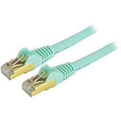 Startech.com 4 Ft Aqua Cat6A Shielded Patch Cable - Cat6A Ethernet Cable - 4 Ft Cat 6A Stp Cable - Snagless Rj45 Ethernet Cord