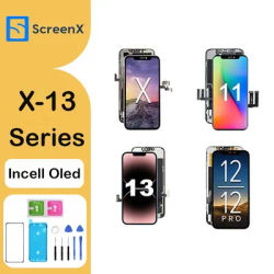 For Iphone X 11 12 13 14 15 Seires Incell Screen Replacment LCD Touch Display Screen Digitizer Frame Assembly With Repair tools