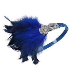 Anni 1920 Retrò Vintage Copricapo Mascherata Fascia Flapper Il grande Gatsby Charleston Piuma Costume Per donna Halloween Carnevale Mascherata Balli di fine anno Cocktail party Ricevimento di