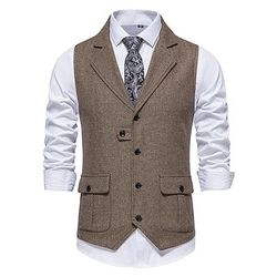 Classico Retrò Vintage Anni 1920 Gilet Il grande Gatsby Costume Per uomo Carnevale Mascherata Matrimonio Feste Ospite di nozze Adulti Gilet Primavera Autunno