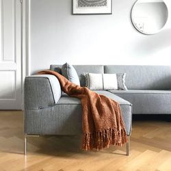 Plaid in terracotta rossa 125x150