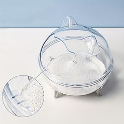 TEMU Transparent Acrylic Hamster Sand , Large Pp Material Sand Bath Container For Hamster, Gerbil, Lemming, Pet Bathroom House