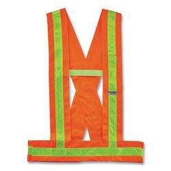 ergodyne GloWear 8140BA Class 1 Breakaway Sash, Polyester, X-Large/2X-Large, Orange (EGO27018)