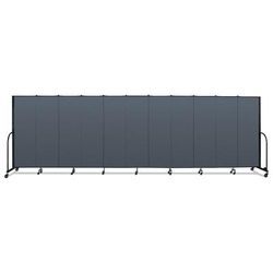 Screenflex Portable Room Divider, 20 ft 5" x 0.75" x 6 ft, Vinyl/Fiberglass/Steel, Blue (SCXCFSL6011DB)