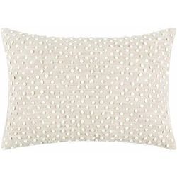 Aimi 13"L x 20"W Cottage Pillow plush Cotton Cream/Oatmeal/Medium Gray Lumbar Pillow - Boutique Rugs