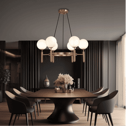 Angelica | Luxury Modern Chandelier | Round / 8 Lights / Warm White (3000k) | Bedroom Lighting | Living Room Lighting | Indoor Lighting | MOD LIGHTING