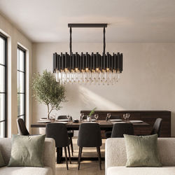 Obsidian Pendant | Luxury Crystal Pendant | Large / Warm White (3000k) | MOD LIGHTING