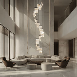Helia | Luxury Postmodern Chandelier | Metallic Gold / 25 Lights / Cool White (6000k) | MOD LIGHTING