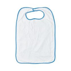 Medline Bib with Hook and Loop Strap, Adult, 21" x 33", White, 12/DZ (MDT014101Z)