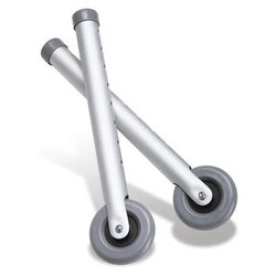 Medline 3" dia. Rubber Fixed Wheels for Walkers, 8-Hole Adjustable, 1 PR (G07731-8)