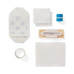 Medline 7-Piece IV Start Kit with 1 ChloraPrep Applicator, SureSite Window Dressing, 1 Poly-Backed Towel, 100/CS (DYND74262)