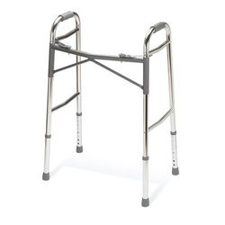 Medline Adult Folding Walker, 2 Button, Heavy Duty, 1 EA (G07767)