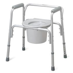 Medline Aluminum Bedside Commode, 4/CS (MDS89664A)
