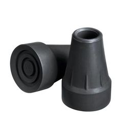 Medline 7/8" Super Crutch Tips, Black, Also Compatible with Bariatric Canes, 8/CS (G00841)