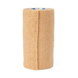 Medline Nonsterile Self-Adherent Wrap, Tan, 4" x 5 yd. (10.2 cm x 4.6 m), 18/CS (PRM088004)
