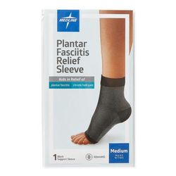 Medline Black Plantar Fasciitis Sleeve, One, Size M (Men's 6-9.5/Women's 7-10.5), 1 EA (POD14215M)