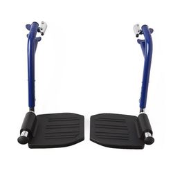 Medline Blue Swing-Away Footrest for Transport Chairs, 1/PR (WCA806965B)