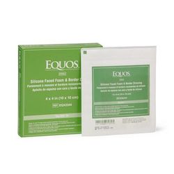 Medline EQUOS 5-Layer Foam Dressings with Silicone Adhesive, 4" x 4", 10/BX (EQX2344Z)