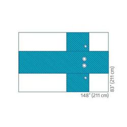Medline Femoral Angiography Drape with Radial Fenestrations and Hydro Dynamic Absorbent Reinforcement, Sterile, Single Use, 86" x 148" (218 cm x 376 c