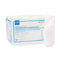 Medline Conforming Gauze Bandage, Nonsterile, 4" x 75", 96/CS (NON25494)