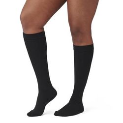 Curad Compression Socks, Knee High, 20-30 mmHg, Black, Size D (XL), 1 EA (MDS1718DBH)