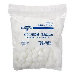 Medline Nonsterile Cotton Balls, Size M, 1", 200/bg, 200/BG (MDS21461Z)