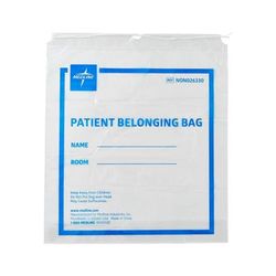 Medline Patient Belongings Bag with Drawstring, Clear, 18" x 20", 250/CS (NON026330)