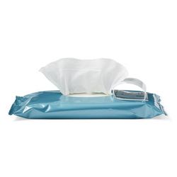 Medline ReadyFlush Jr. Flushable Fragrance-Free Wet Wipes, 7"x 8", 40/Pack, 960/CS (MSC263820)