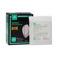 Medline Silicone Adhesive Island Wound Dressing, 2" x 2", 1" x 1" Pad Size, 15/BX (MSC3322Z)