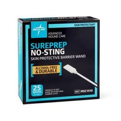Medline SurePrep No-Sting Skin Protective Barrier, Wand, 1 mL, 25/BX (MSC1510Z)