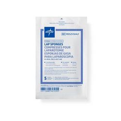 Medline X-Ray Detectable Sterile Lap Sponge, 4" x 18", 5/Pack, 5/PK (MDS251504LFH)