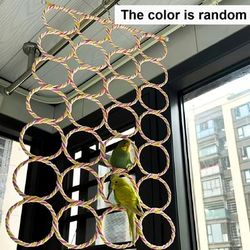 TEMU 1pc Parrot Perch Swing Toy - Iron Alloy, Ideal For Macaws, Cockatiels & Small Birds, Swing, Hanging, Parrot Toys