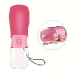 TEMU Leak-proof Portable Dog Water Bottle With Foldable Bowl - 19oz/12oz, -touch Dispensing For Small To Large Pets, Ideal For & Travel