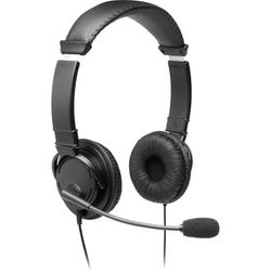 Kensington Hi-Fi Headphones With Microphone - Stereo - Wired - Over-The-Head - Binaural - Circumaural - 6 Ft Cable - Noise Cancelling Microphone