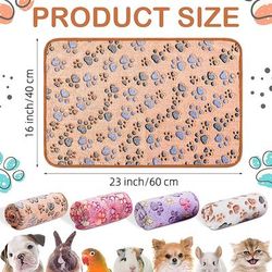 TEMU 4pcs Guinea Pig Fleece Blankets Small Animal Cage Liners Sleep Mat Bedding Pad For Hamster Chinchilla Rabbit Hedgehog