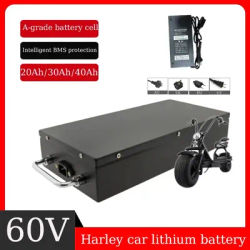 60V 20Ah 30Ah 40Ah Electric Vehicle Lithium Battery 600W-1200W Suitable for Harley Two-Wheel Foldable Citycoco Electric Scooter