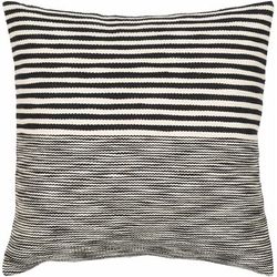 Sudipen 14"L x 22"W Modern Pillow Moroccan Plush Cotton Black/Cream/Light Beige Lumbar Pillow - Boutique Rugs