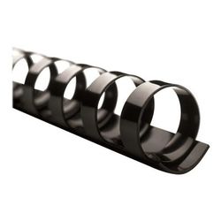 Gbc Combbind 19-Ring Binding Spines, 1" Capacity (200 Sheets), Black, Box Of 100