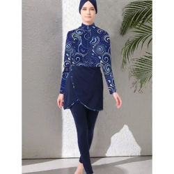 Burkini Musulman pour Femme, Maillot de Bain Modeste, Vêtement de Natation Trempé, Hijab, Haut et Pantalon, Été, 3 Pièces